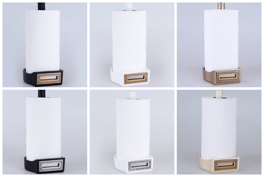 Veroni Paper Towel Holder in Black, White, Pearl, Taupe Colors/Napkin Unique Decor For Your Kitchen