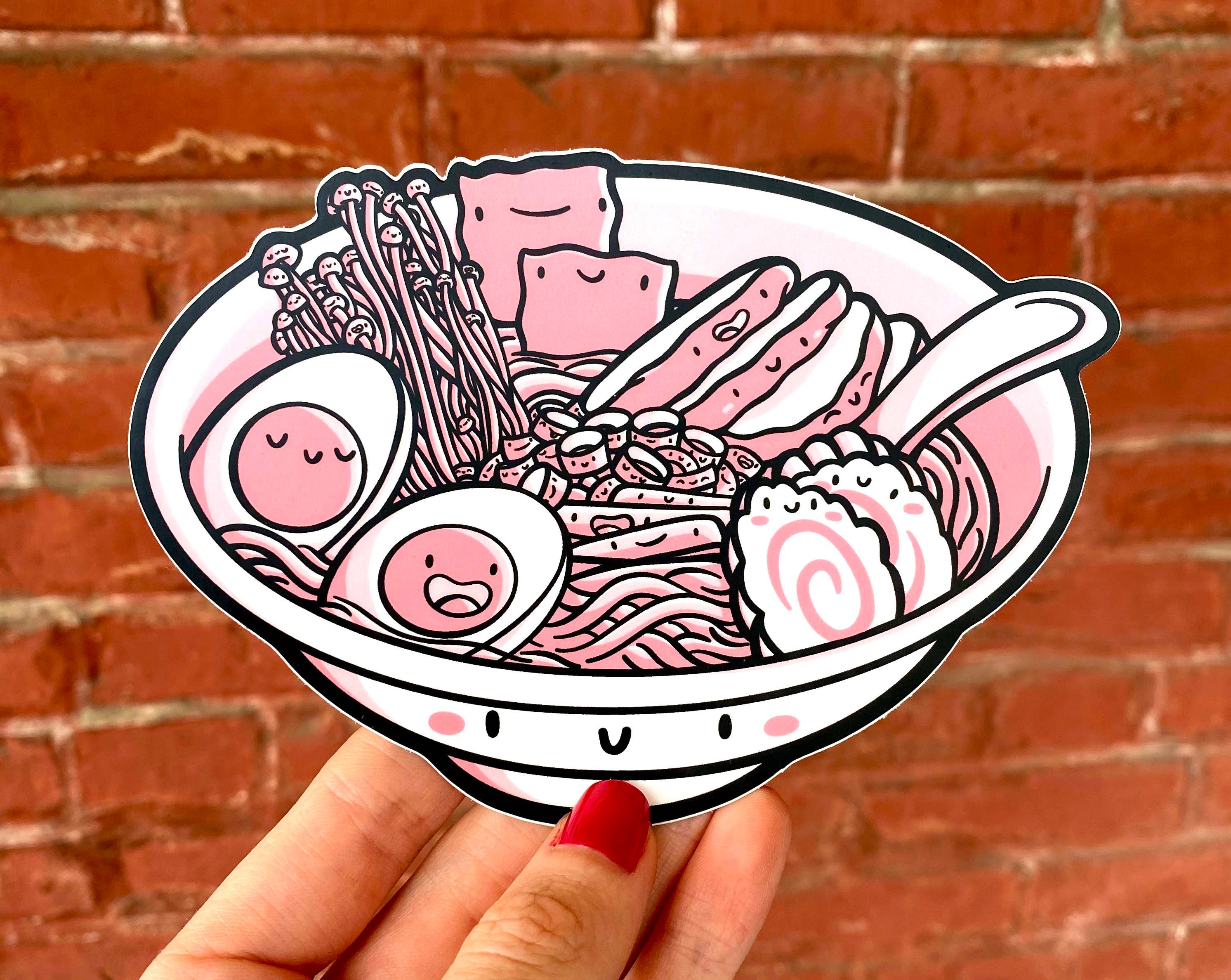 Giant Ramen Vinyl Sticker | Japanese Food Waterproof Big Car Kawaii Japan Inspired
