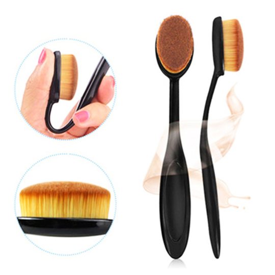 Foundation Brush Cute Soft Bristles Oval Shape Blending Liquid Cream Cosmetic Brush for Beauty Salon