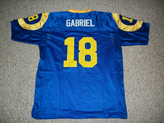 Roman Gabriel Unsigned Custom La Rams Blue Sewn New Football Jersey Sizes S-3xl