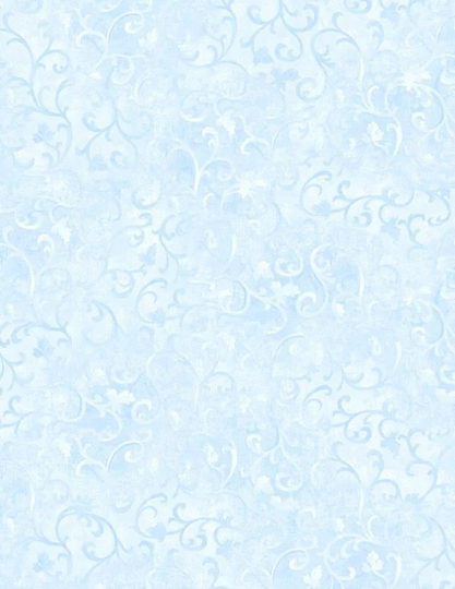 Essential Blender Scroll Lt Blue By Wilmington Prints 89025-411 44" Wide 100% Cotton Fabric