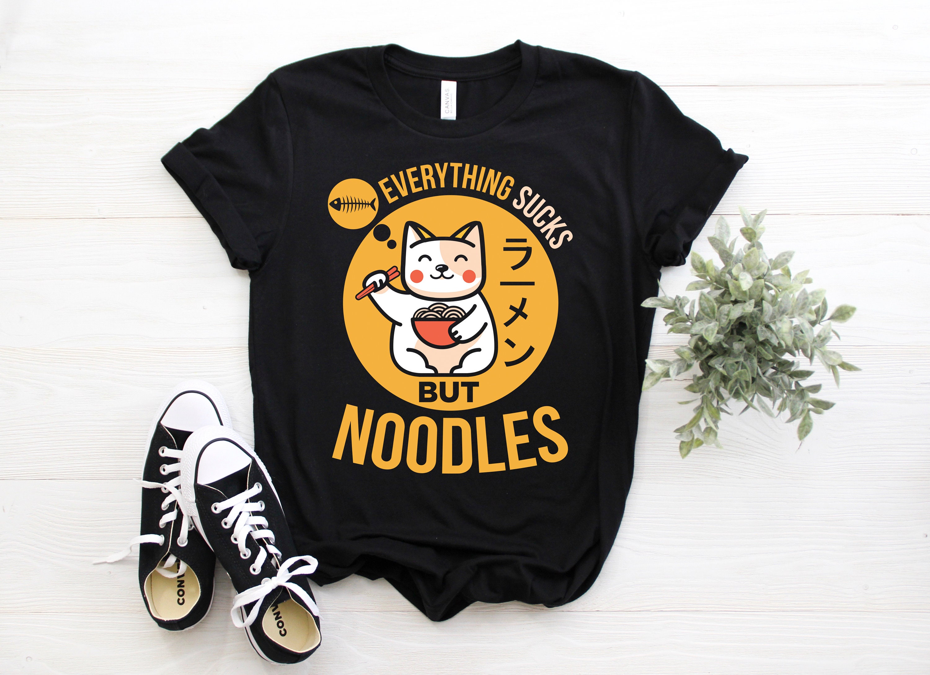 Ramen Kawaii Cat Anime Cute Costume Cats Noodles Lover Gift T-Shirt, Eat Japanese Noodle Shirts Funny Kids Youth Women Men Boys Girls Hoodie