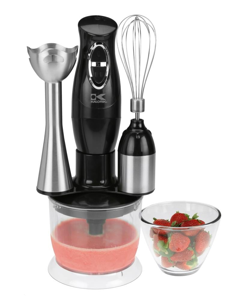 Kalorik 2-Speed Black 200-Watt Immersion Blender with Accessory Jar | CMM 39732 BK