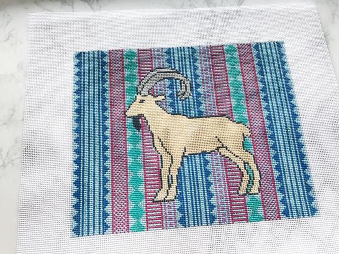 Needlepoint Handpainted Thorn Alexander Ilsa The Ibex 10x8 -Free Us Shipping