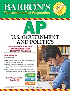 Barron's AP U. S. Government and Politics with CD-ROM by Curt Lader