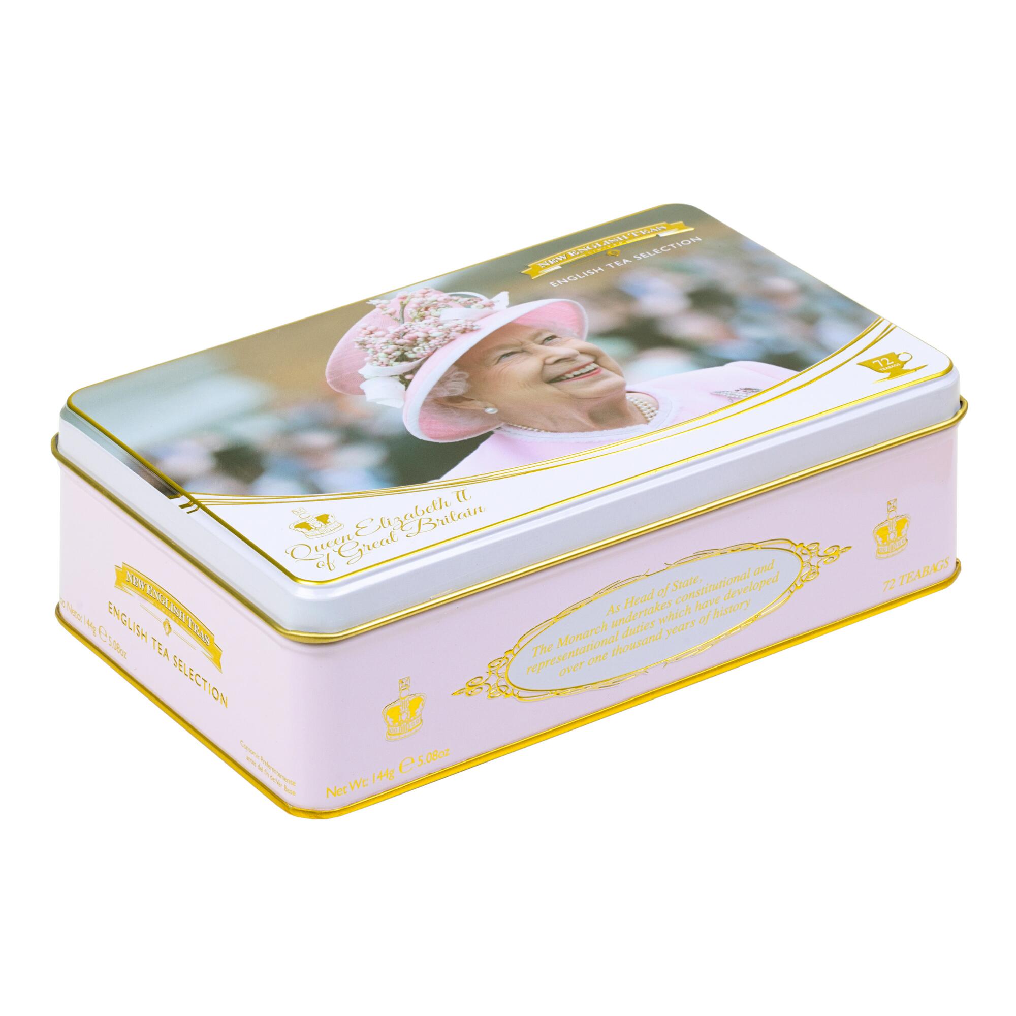 New English Teas Queen Elizabeth II Variety Tea Tin 72 Count by World Market