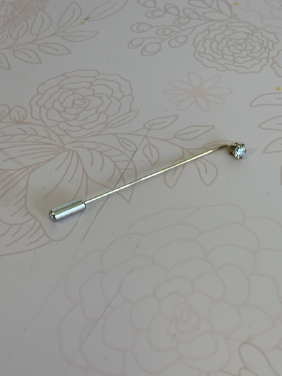 Vintage Stick Pin, Silver Tone Stick Pin