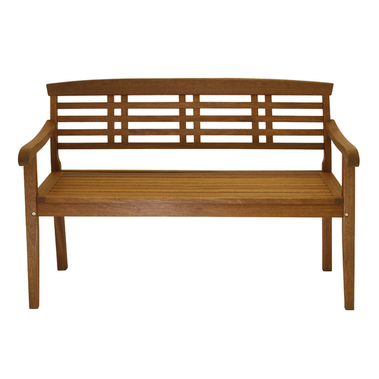 Eucalyptus Wood Blake Outdoor Patio Bench: Brown by World Market