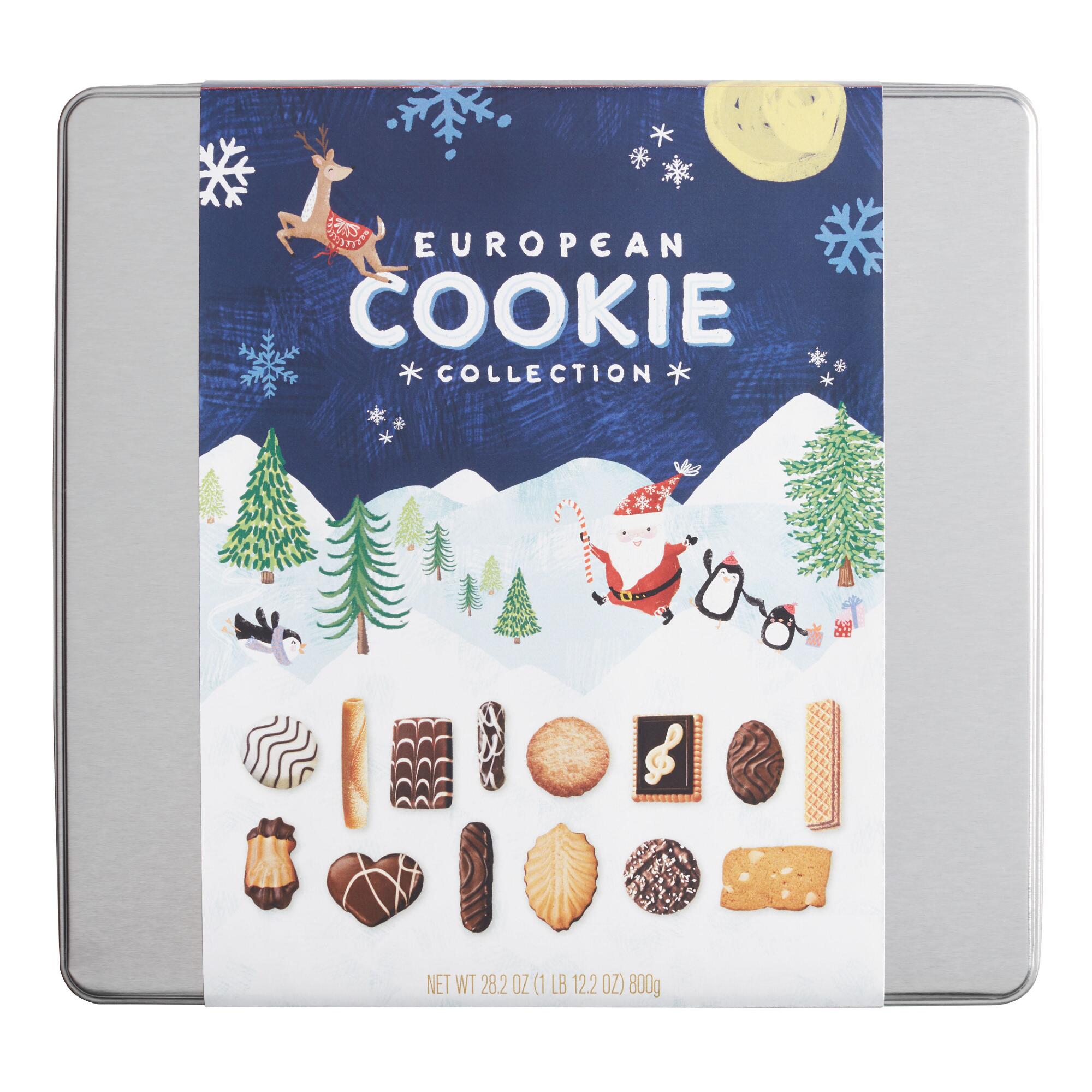 Santa and Friends European Cookie Collection Tin by World Market