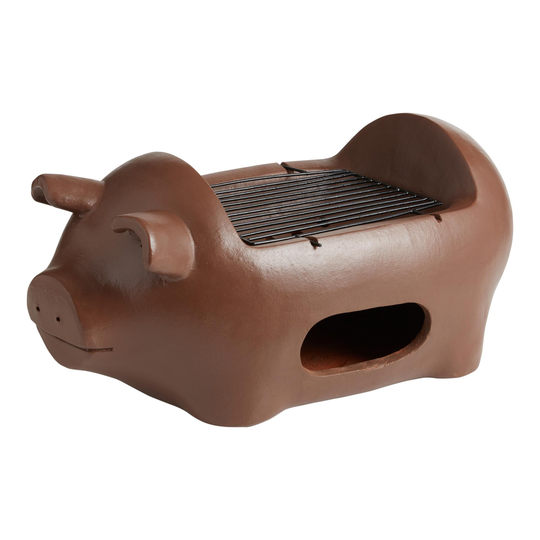 Terracotta Pig Shaped Grill: Brown by World Market