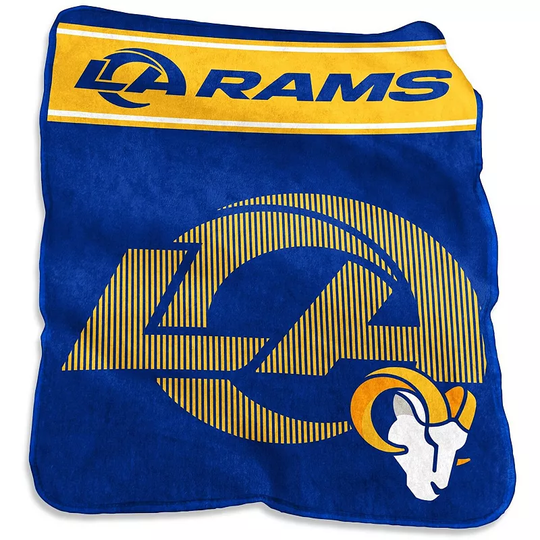 Los Angeles Rams 60'' x 80'' XL Raschel Plush Throw Blanket, Multicolor