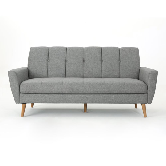 Best Selling Home Decor Trenton Midcentury Grey Polyester/Blend Sofa in Gray | 303690
