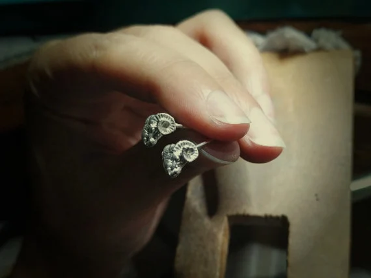 Goat Studs - Ram Head Silver Earring Jewelry Unisex