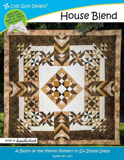 House Blend Quilt Quilting Pattern, A Block Of The Month Full Color Instructions From Cozy Designs New