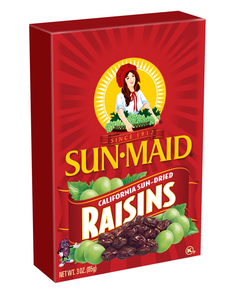 Sun-Maid Natural California Raisins, 1.5oz - 2 ct