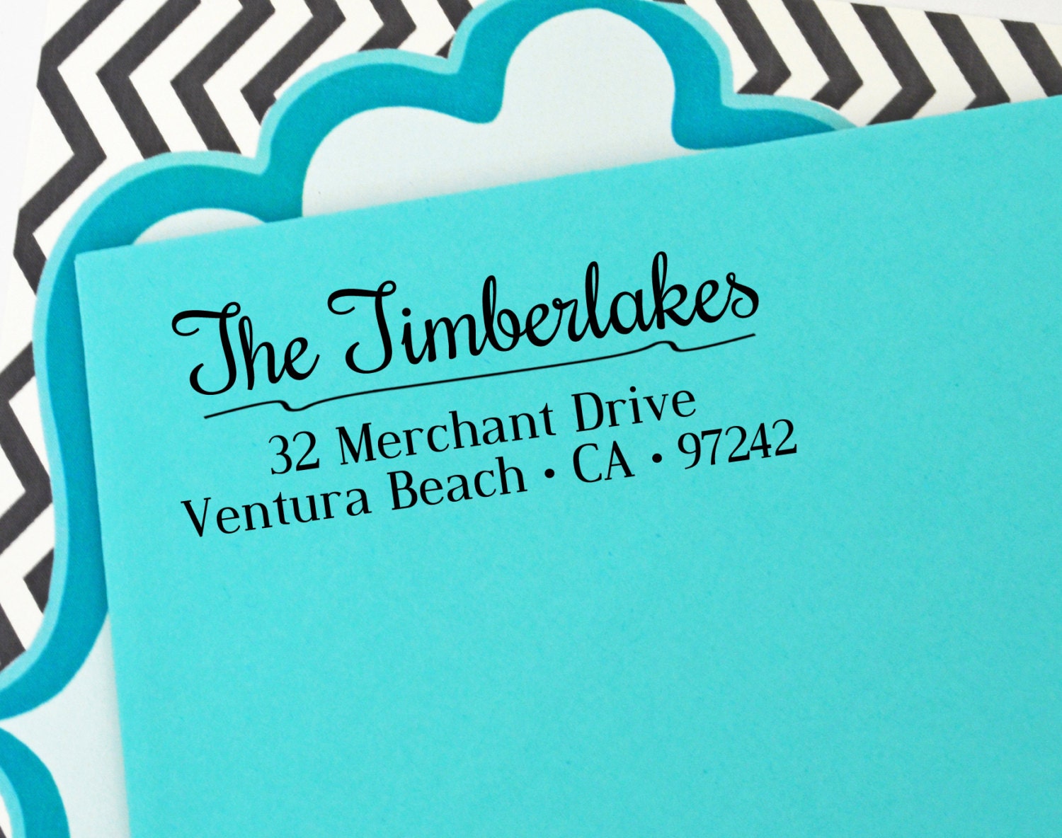 Custom Address Stamp - Housewarming Gift Wedding Calligraphy Stamp Self Inking