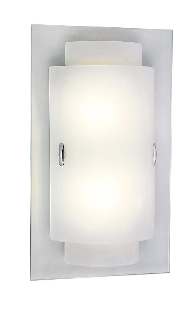 Lucid Lighting 14.5-in High 2-Light Modern Indoor Wall Sconce, Emanates a Warm Glow, White Frosted Glass, Easily Blends with All Genre | MDN-843