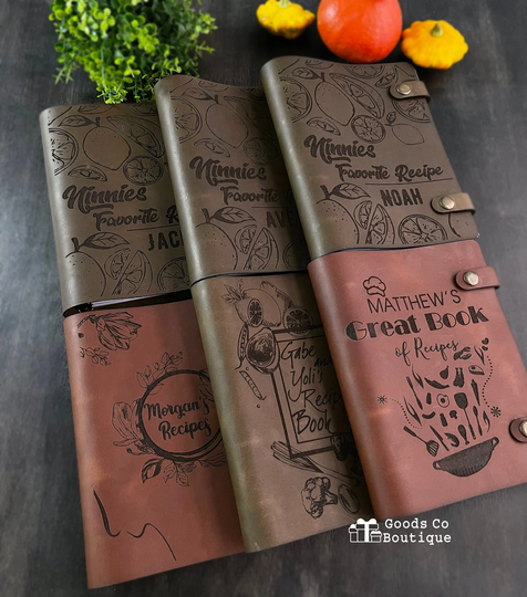 Personalized Recipes Book A5 Christmas Gift For Her Sister Family Custom Chef Cookbook Wife Birthday Mom