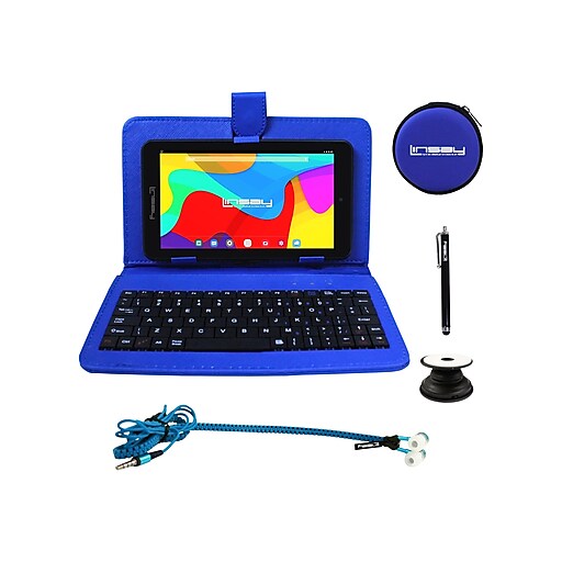 Linsay 7" Tablet, WiFi, 2GB RAM, 32GB, Android, Black/Blue (F7UHDBKBP)
