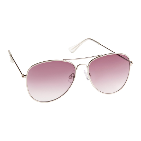 Silver Aviator Zuri Sunglasses: Black by World Market