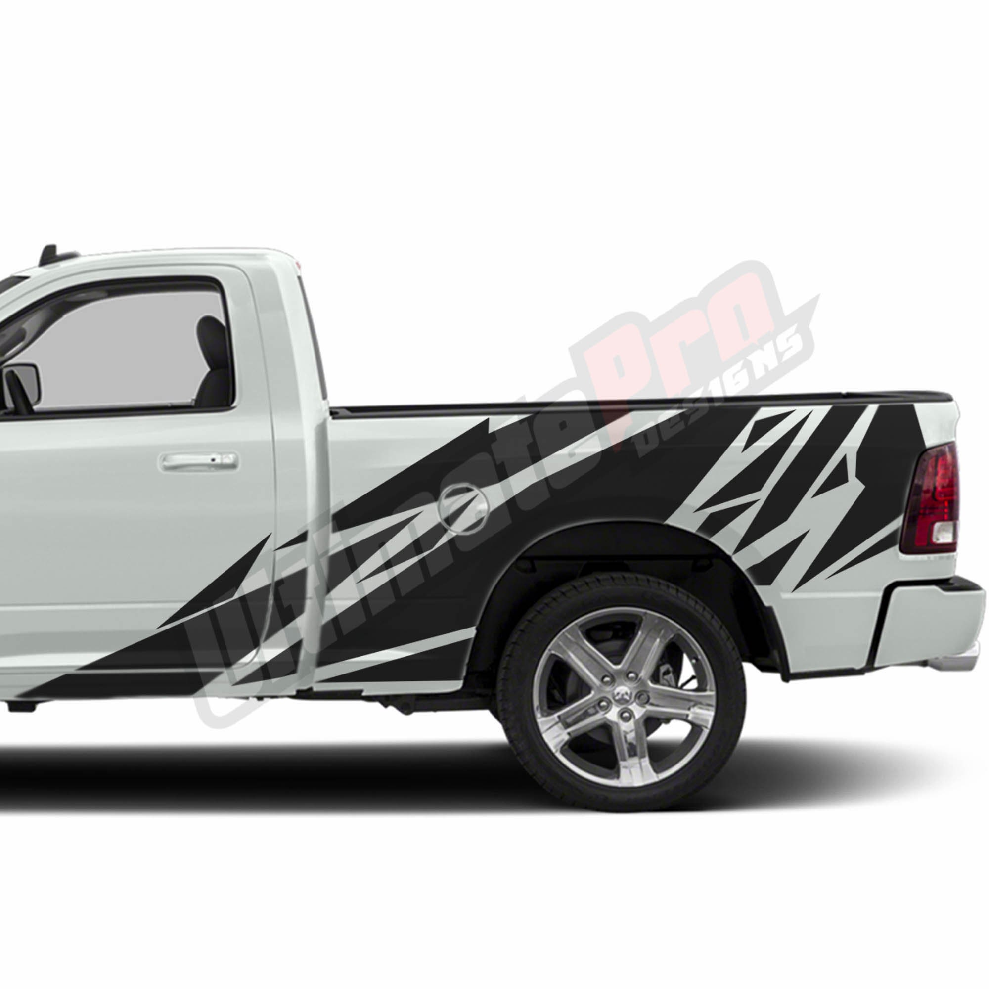 Full Body Wrap Sticker Decal Compatible With Dodge Ram 1500 Regular Cab Side Bed Fender Vinyl Rebel Laramie Longhorn 4x4 2019 2010