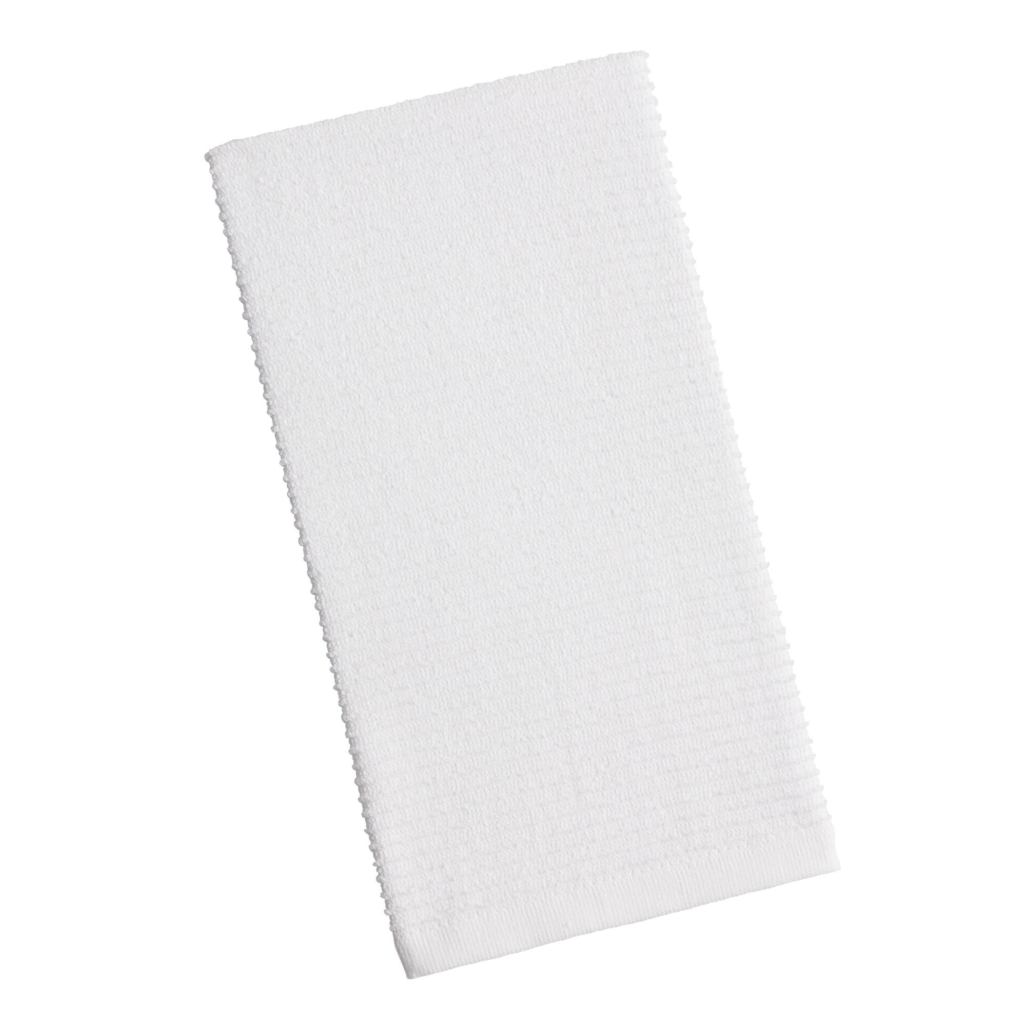 White Woven Cotton Kitchen Towels Set of 2 by World Market