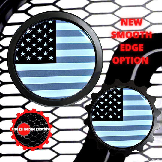 Aluminum Metal & Resin Grille Badge USA Stealth Black Finish - Fitsdodge Ram Ram Truck For Gas Oil Dodge Fans Mancaves Lover 4x4