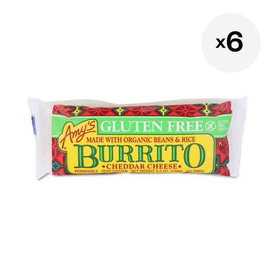 Amy's Gluten Free Bean & Cheese Burrito, 6 Pack 6 x 5.5 oz pouches