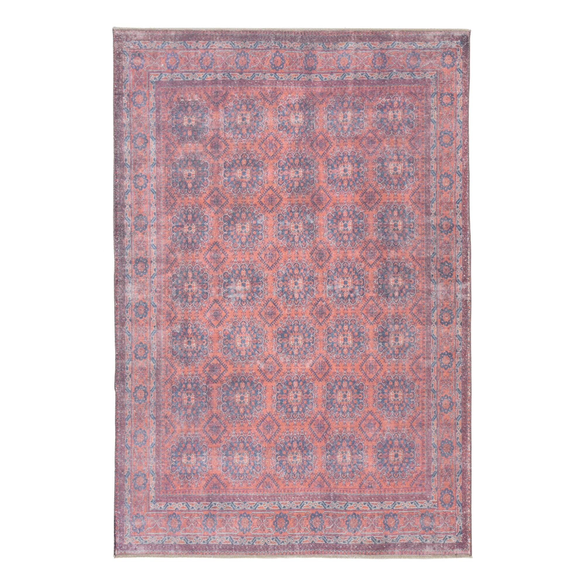 Blue And Red Merrit Area Rug - Cotton - 9' x 12' by World Market