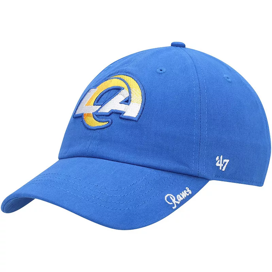 Women's '47 Royal Los Angeles Rams Miata Clean Up Primary Adjustable Hat, Blue