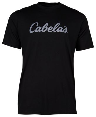 Cabela's Tri-Blend Script Logo Short-Sleeve T-Shirt for Men - Black - 3XL