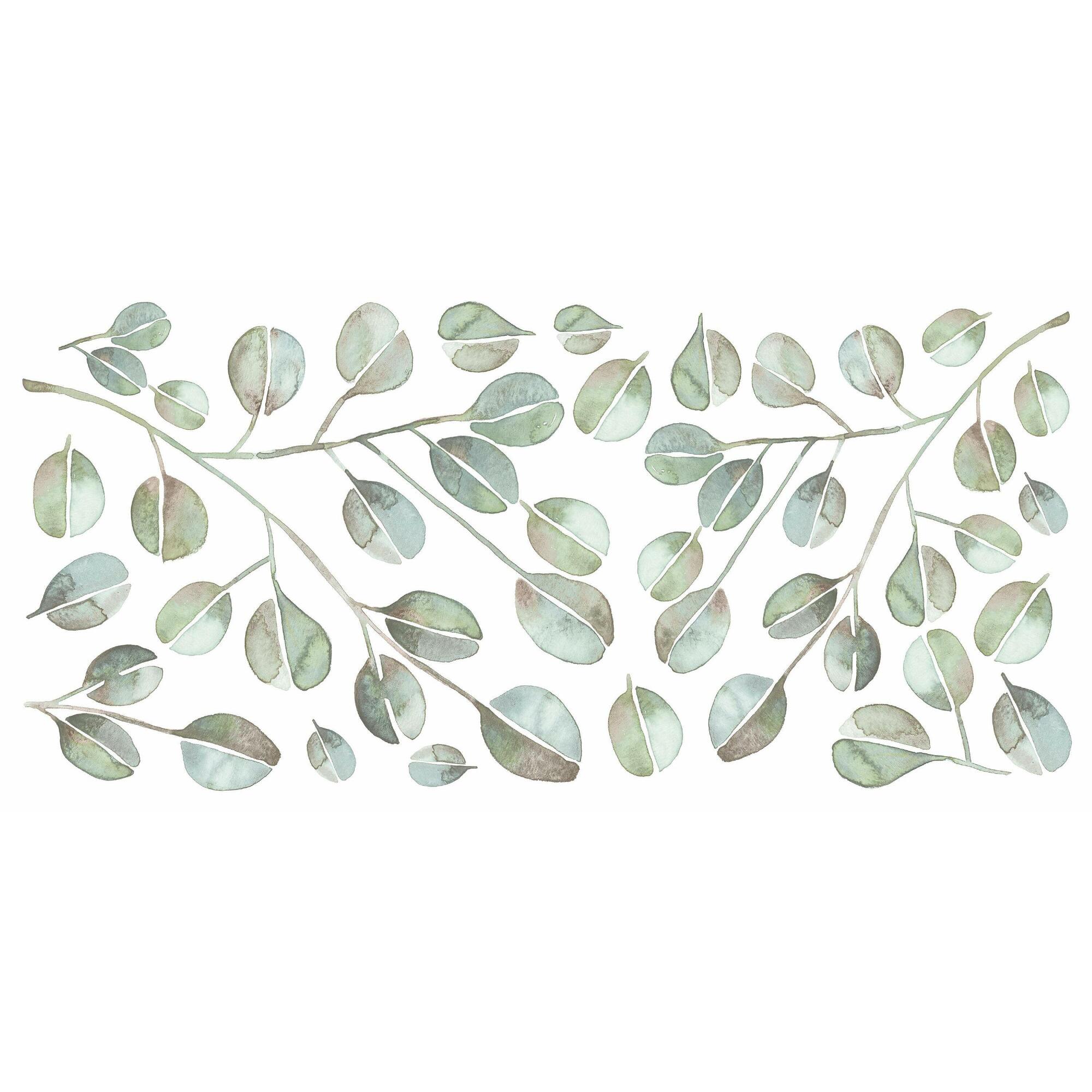CatCoq Eucalyptus Peel And Stick Wall Decals 19 Piece: Green/Multi by World Market