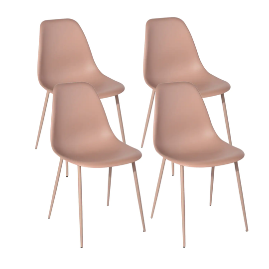 CASAINC Contemporary/Modern Polyester/Polyester Blend Side Chair (Metal Frame) in Pink | KONWIN CHAIR PINK