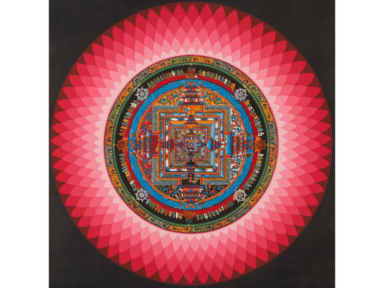 Thangka Kalachakra Mandala | Painting Nepal Wheel Of Time Buddhist Art Wall Hanging Yoga Meditation Canvas