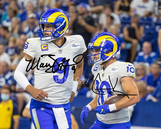 Matthew Stafford Cooper Kupp Signed Photo 8x10 Rp Autographed Picture Los Angeles La Rams