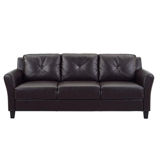 Lifestyle Solutions Alisa Modern Java Polyester/Blend Sofa in Brown | LSHRFS3CP3003R