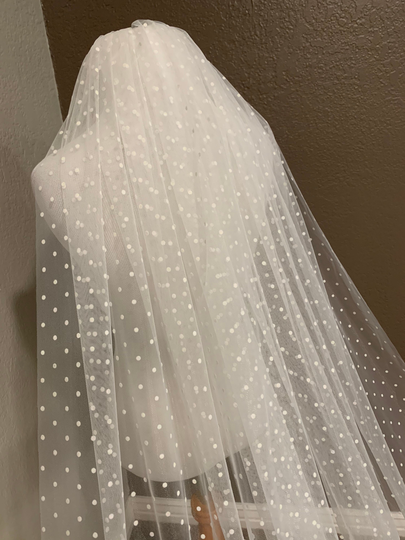 In Stock Quick Ship Swiss Dot Cathedral Veil