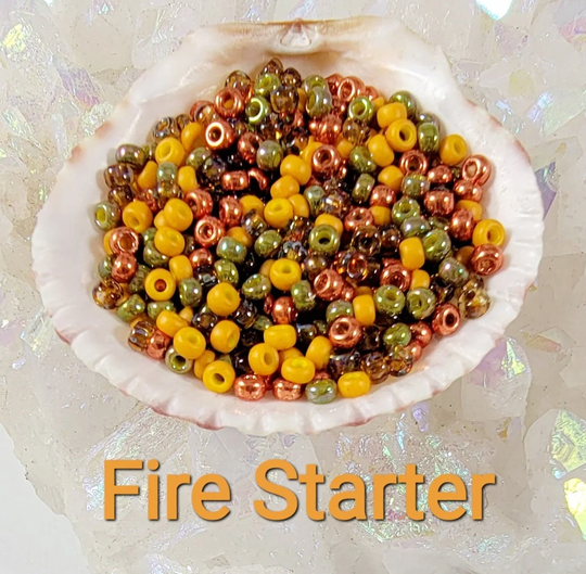 New Fire Starter Blend~ 11/0 Miyuki Glass Seed Beads ~ in House Special This Listing Is For One 12.5Gram Tube