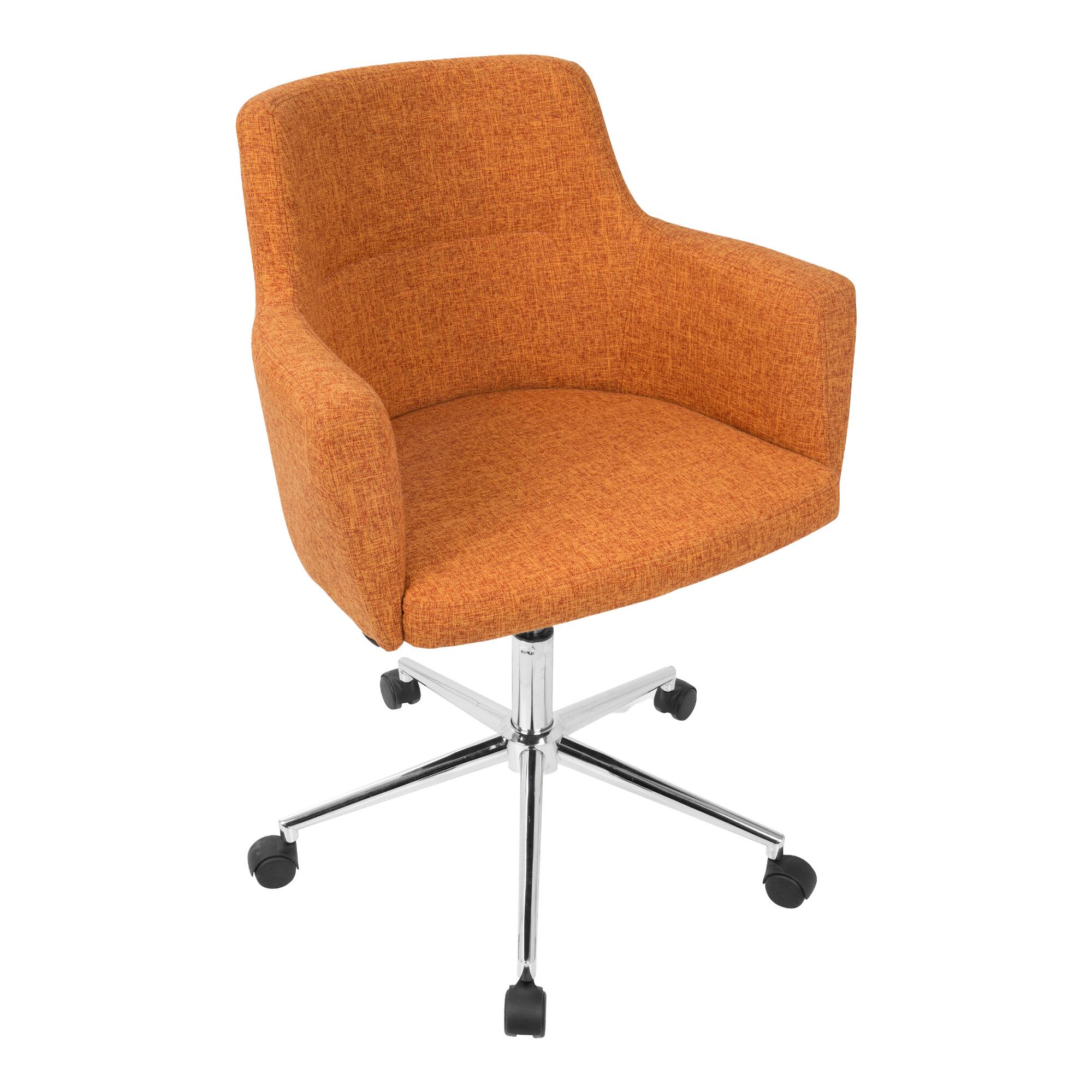 Perry Upholstered Home Office Chair: Blue - Fabric by World Market