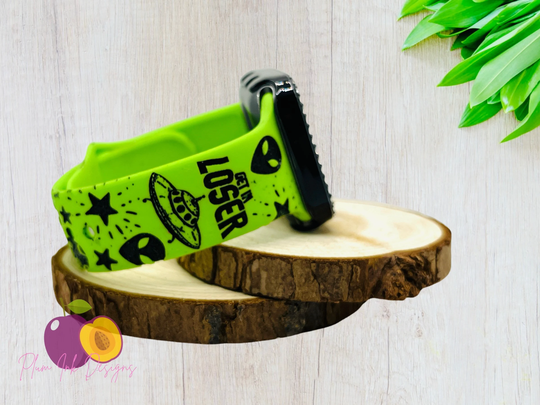 Alien Apple Compatible Watchband, Ufo Band, Laser Engraved Smartwatch Samsung Galaxy, Fitbit Versa 2, Versa 3, Gift For Her