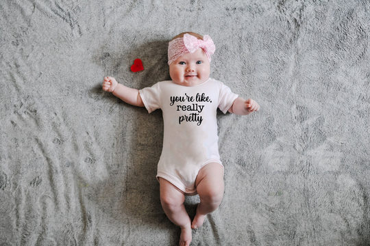 Mean Girls Onesie®, You're Like Really Pretty Bodysuit, Gift For Fan, Baby Shower Gift, For Newborn Baby, Regina George Quote