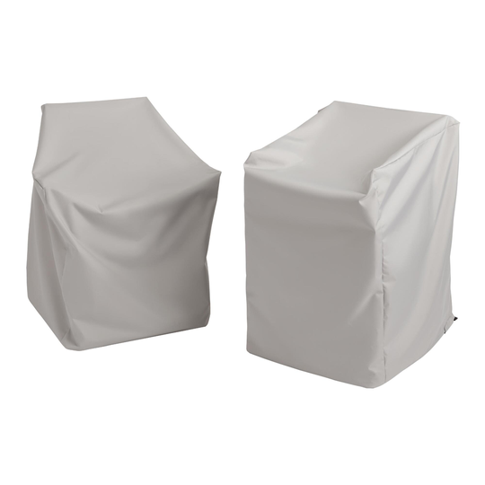 Universal Outdoor Patio Dining Chair Cover: Natural - Fabric by World Market