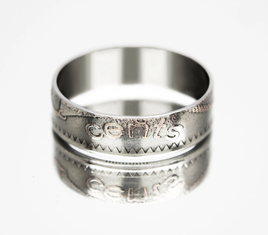 Fiji Coin Ring 20 Cents 2009 Coin Rings For Men Women Mens Ring Wedding Anniversary Promise Engagement Bands