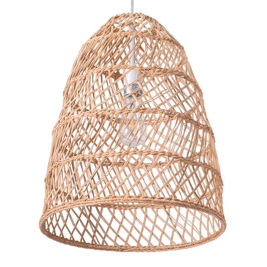 Natural Rattan Open Weave Woodrow Pendant Lamp by World Market