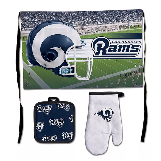 WinCraft Los Angeles Rams 3-Piece Barbecue Set, Multicolor