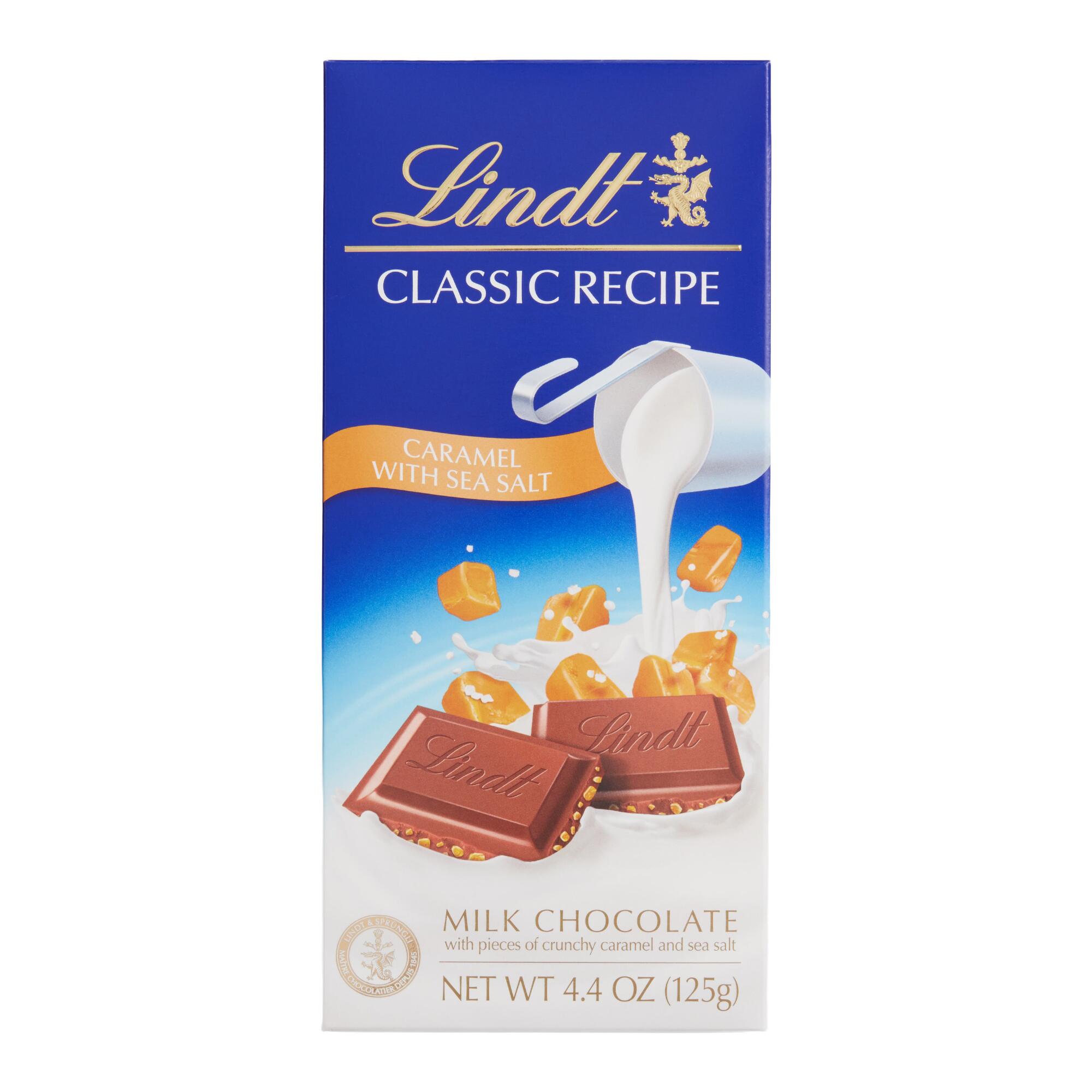 Lindt Classic Caramel Sea Salt Milk Chocolate Bar Set of 3 by World Market