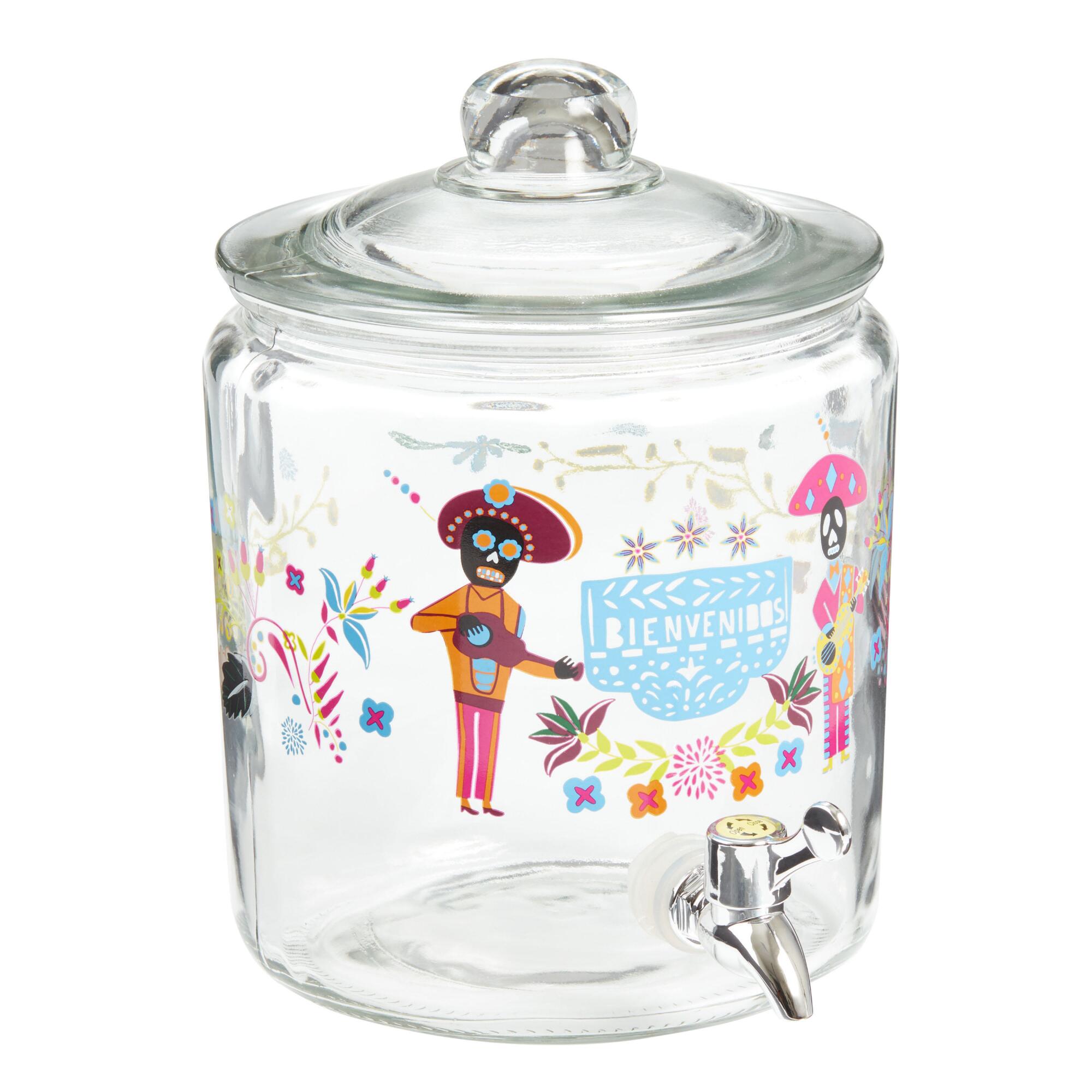 Glass Dia de los Muertos Drink Dispenser by World Market