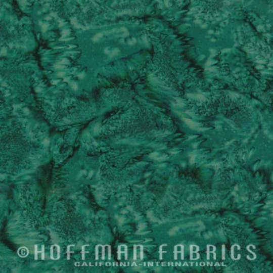 Hoffman California 1895-60 Rich, Deep Hunter Green Watercolor, Blender, Hand-Dyed in Bali, 100% Cotton, Cut To Order, Great For Quilting
