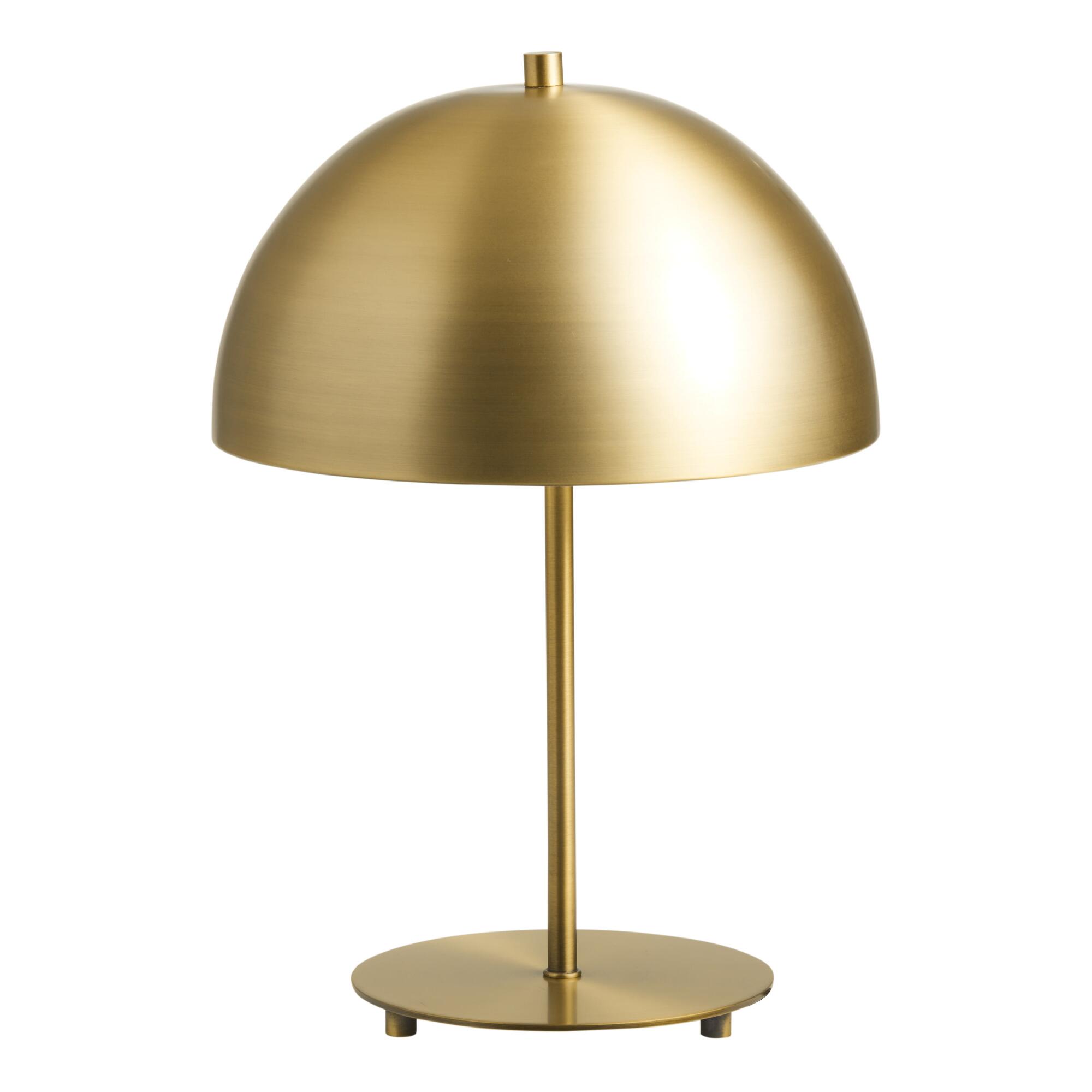 Brass Dome Cameron Table Lamp: Gold - Metal by World Market
