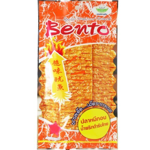Bento Squid Seafood Snack Sweet & Spicy Wt 24 G (0.85 Oz) X 5 Bags